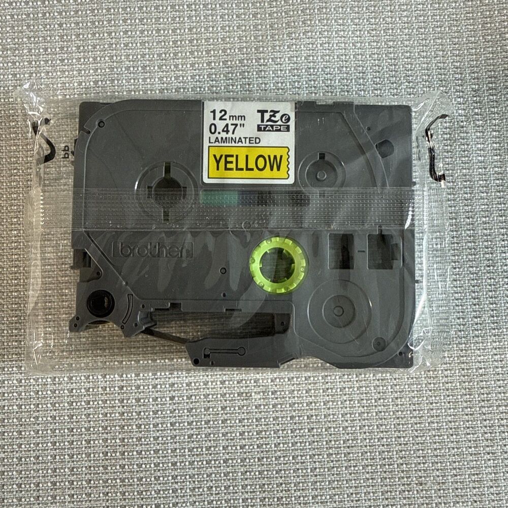 Brother TZe-631 Tape 1/2" 12mm Black on Yellow - Open Package - Genuine